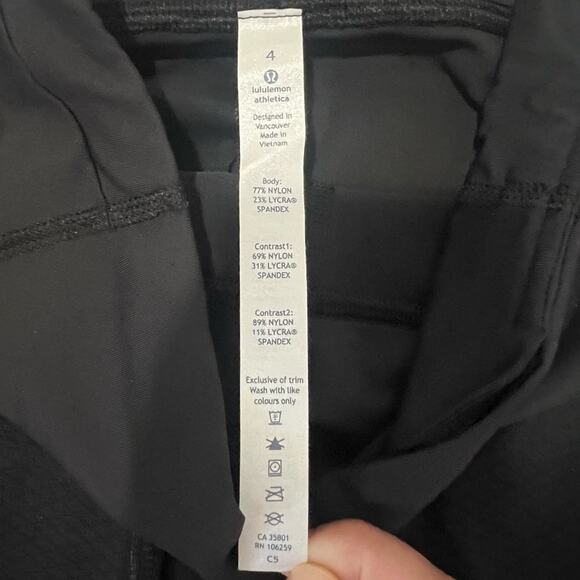 Lululemon All You Need Tights in Scratch Match Black, size 4 - Picture 4 of 5